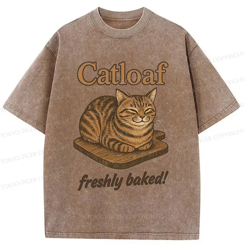 Tokyo-Tiger Japan Catloaf Washed T-Shirt