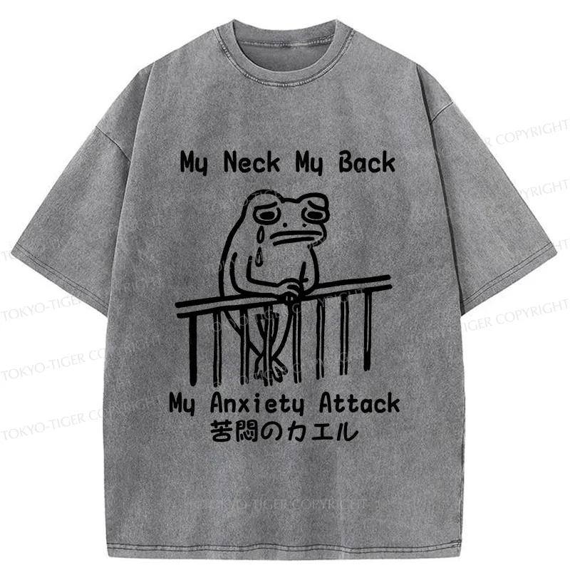 Tokyo-Tiger Melancholy Frog Washed T-Shirt