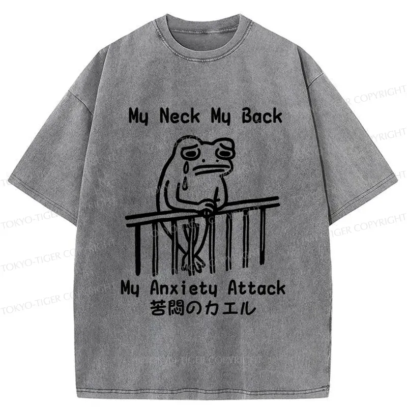 Tokyo-Tiger Melancholy Frog Washed T-Shirt