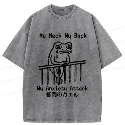 Tokyo-Tiger Melancholy Frog Washed T-Shirt