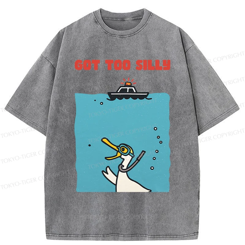 Tokyo-Tiger Diving Goose Washed T-Shirt