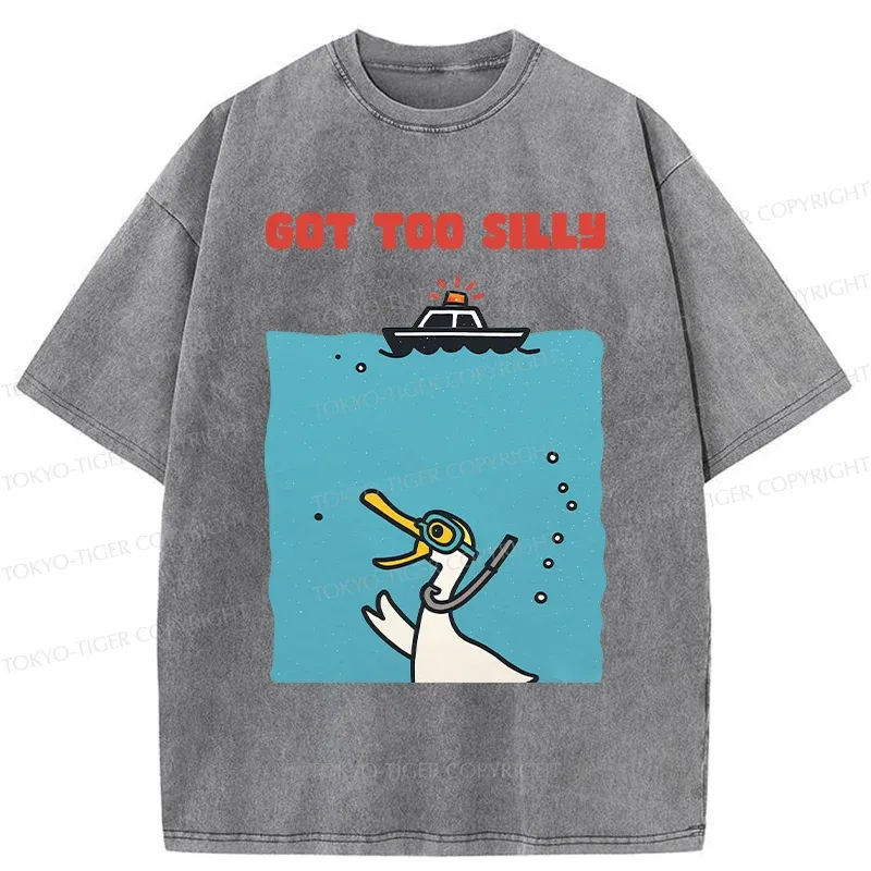 Tokyo-Tiger Diving Goose Washed T-Shirt