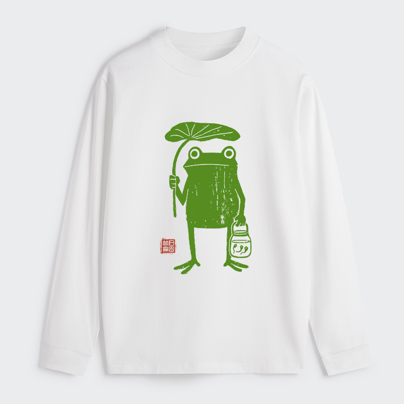 Tokyo-Tiger Frogs Taking Shelter From The Rain Classic Long Sleeve T-Shirt