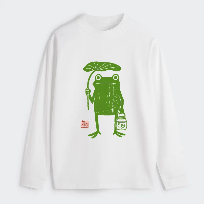 Tokyo-Tiger Frogs Taking Shelter From The Rain Classic Long Sleeve T-Shirt