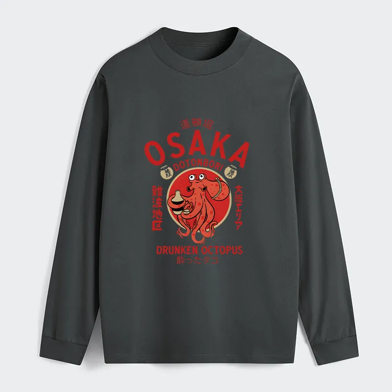 Tokyo-Tiger Drunken Octopus Japan Classic Long Sleeve T-Shirt