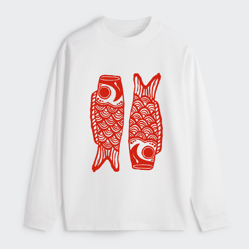 Tokyo-Tiger Retro Carp Streamer Classic Long Sleeve T-Shirt