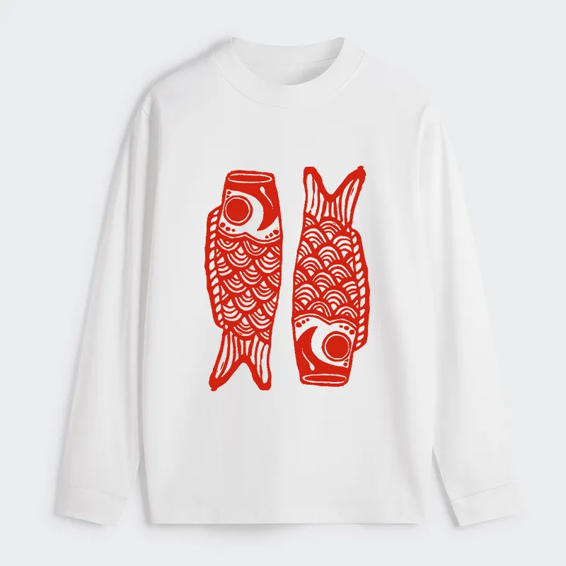 Tokyo-Tiger Retro Carp Streamer Classic Long Sleeve T-Shirt