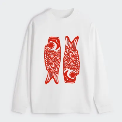 Tokyo-Tiger Retro Carp Streamer Classic Long Sleeve T-Shirt