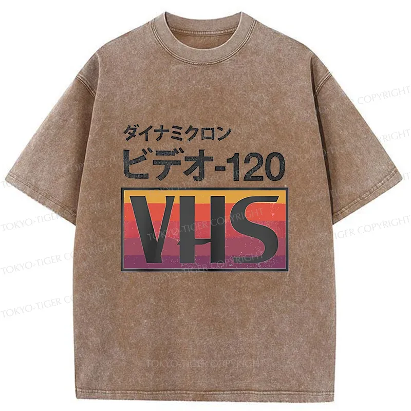 Tokyo-Tiger Retro Japanese VHS Washed T-Shirt