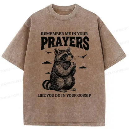 Tokyo-Tiger Raccoon Prayer Washed T-Shirt