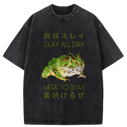 Tokyo-Tiger Slay All Day Washed T-Shirt