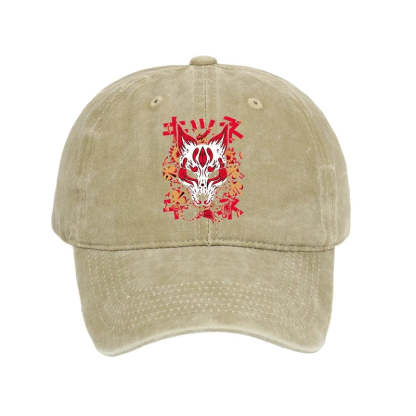Tokyo-Tiger Japanese Kitsune Mask Washed Cap