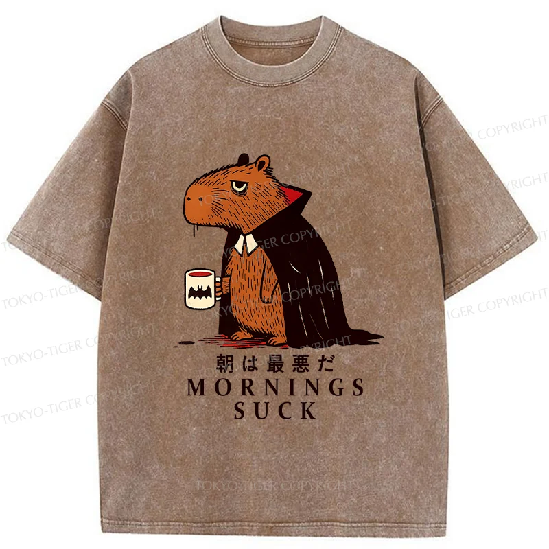 Tokyo-Tiger Vampire Capybara Washed T-Shirt