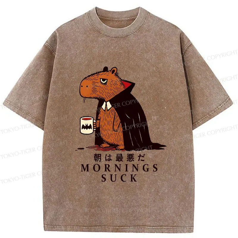 Tokyo-Tiger Vampire Capybara Washed T-Shirt