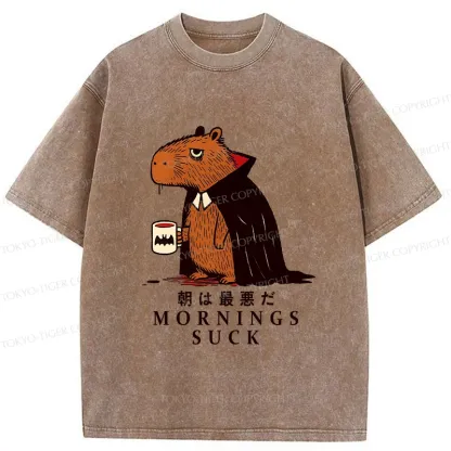 Tokyo-Tiger Vampire Capybara Washed T-Shirt