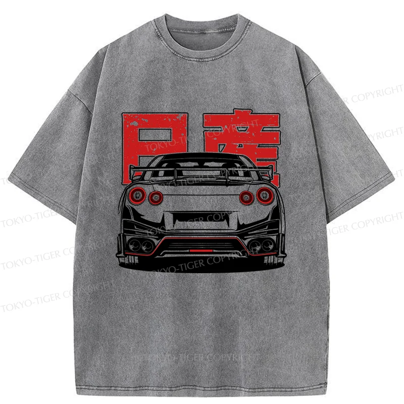 Tokyo-Tiger Japanese Classic Racing Washed T-Shirt