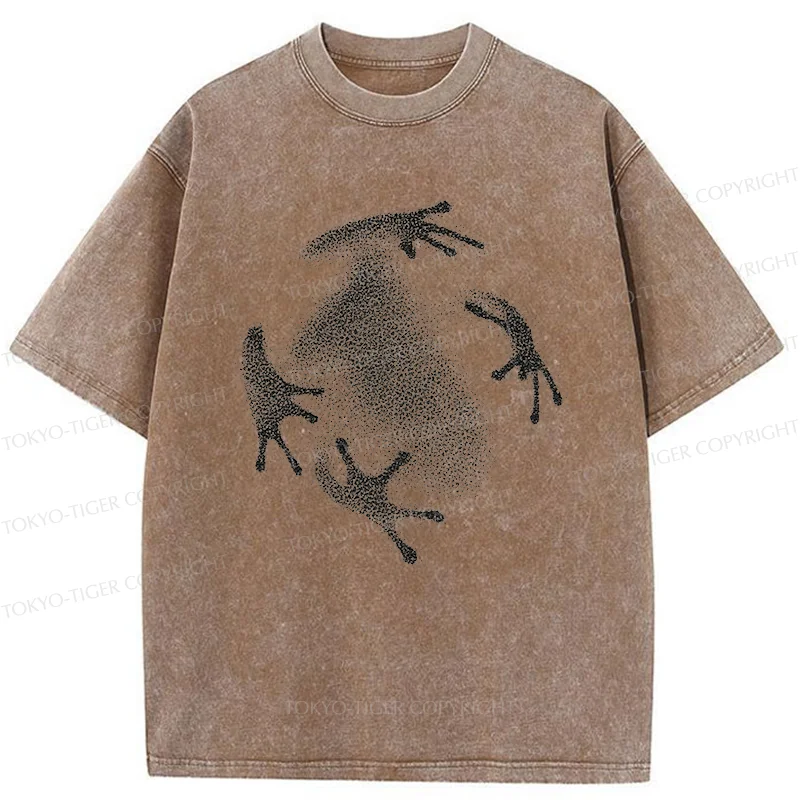 Tokyo-Tiger Ink Painting Of Frog Washed T-Shirt