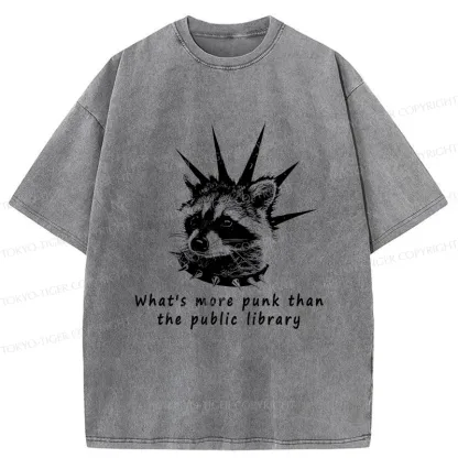 Tokyo-Tiger Punk Raccoon Washed T-Shirt
