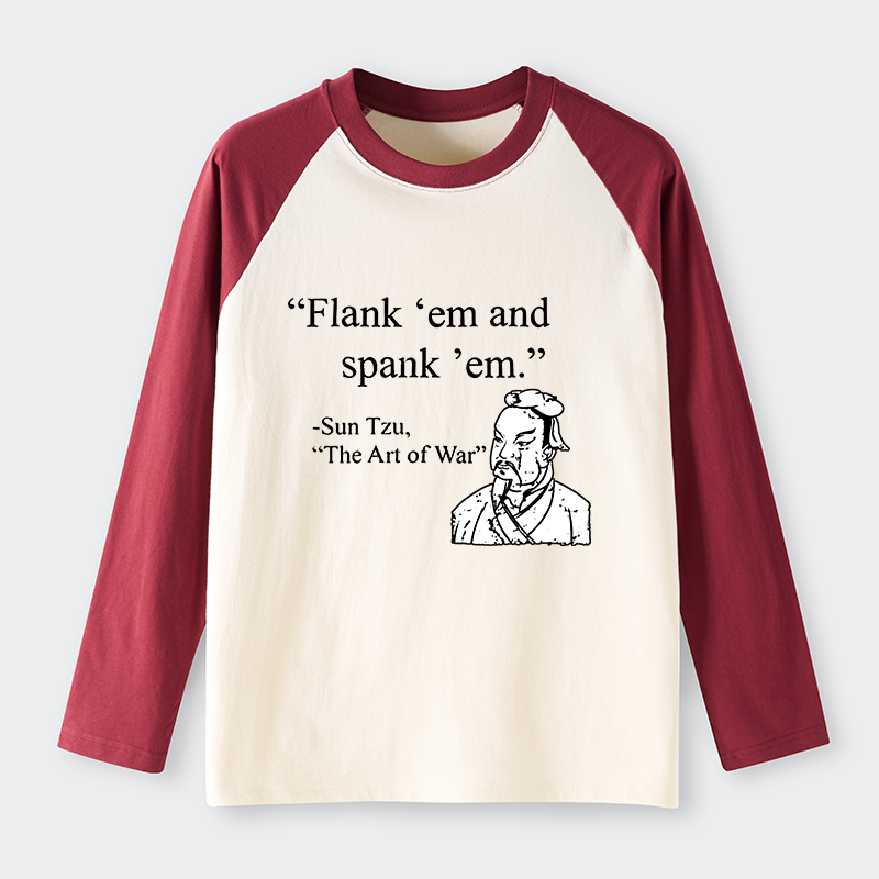 Tokyo-Tiger The Art Of War Funny Raglan Long Sleeve T-shirt