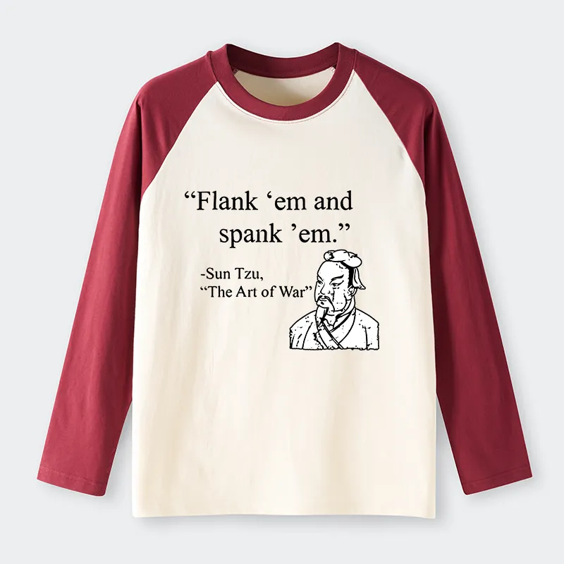 Tokyo-Tiger The Art Of War Funny Raglan Long Sleeve T-shirt