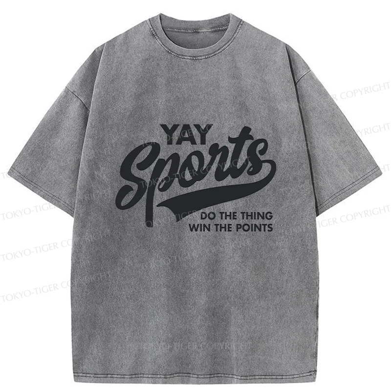 Tokyo-Tiger Sports Funny Washed T-Shirt