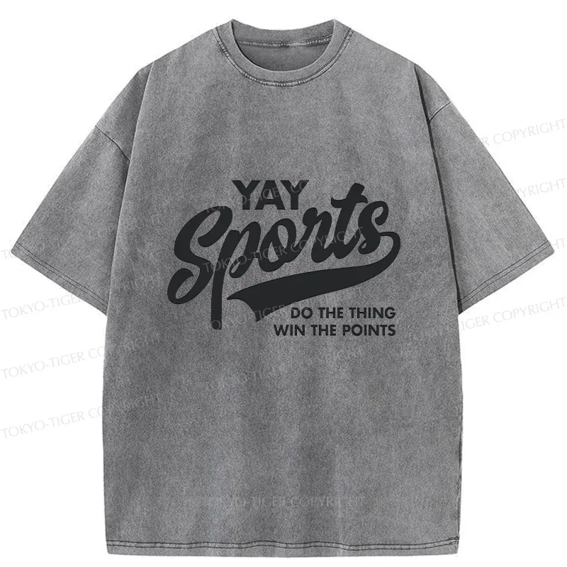 Tokyo-Tiger Sports Funny Washed T-Shirt