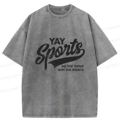Tokyo-Tiger Sports Funny Washed T-Shirt