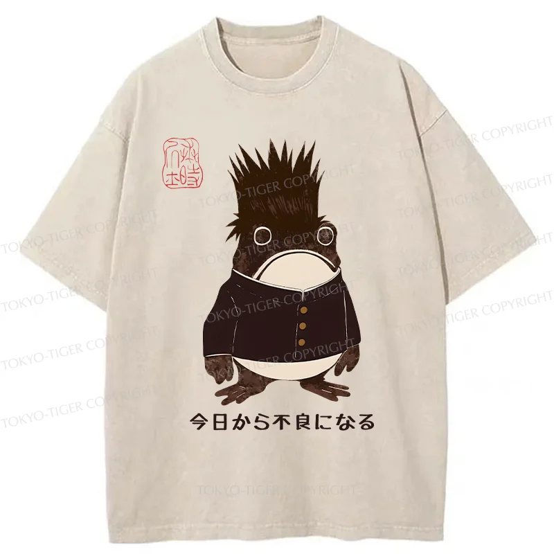 Tokyo-Tiger Going To Get Bad From Today Washed T-Shirt