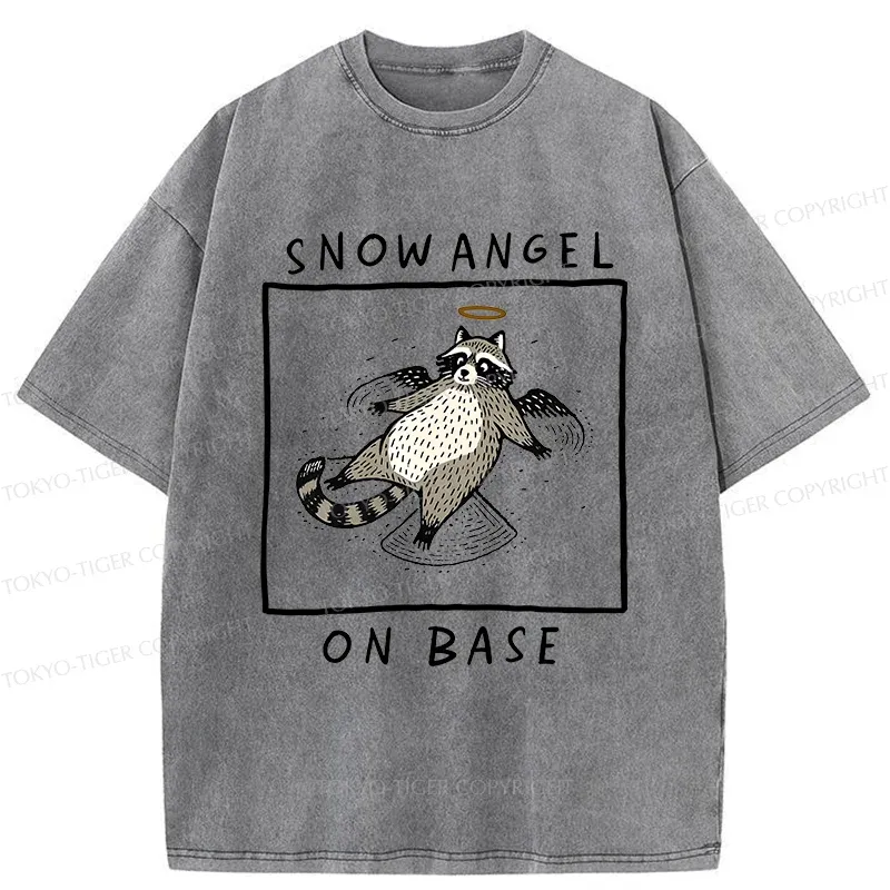 Tokyo-Tiger Raccoon Angel Washed T-Shirt