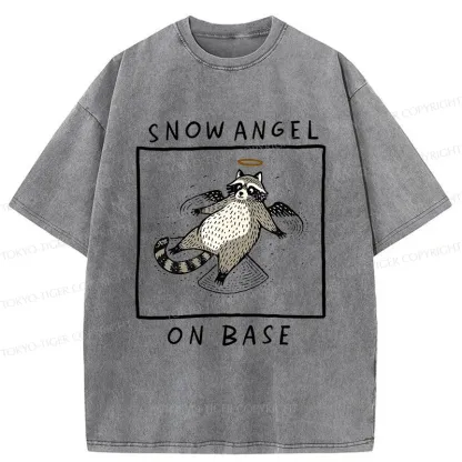 Tokyo-Tiger Raccoon Angel Washed T-Shirt