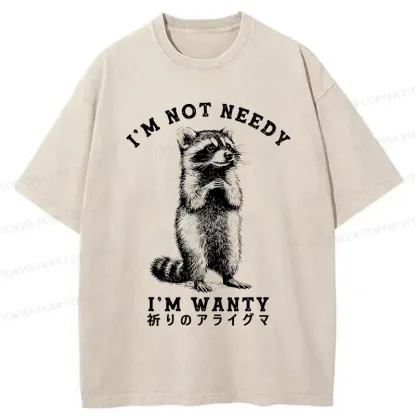 Tokyo-Tiger Praying Raccoon Washed T-Shirt