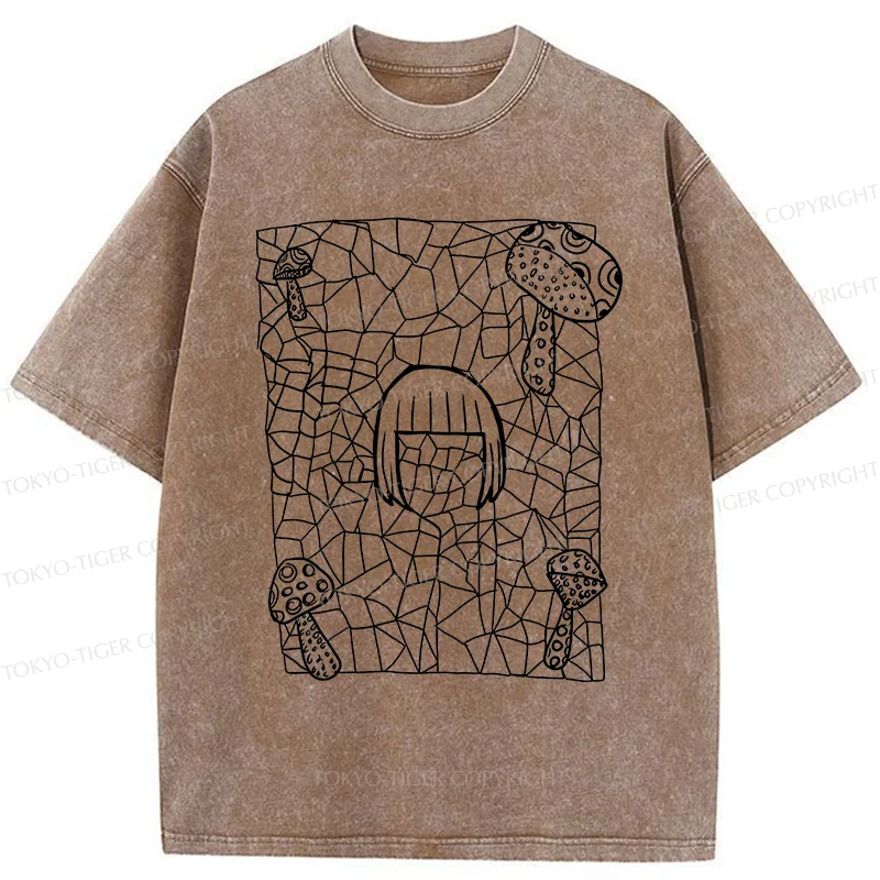 Tokyo-Tiger Mushrooms And Artist Washed T-Shirt