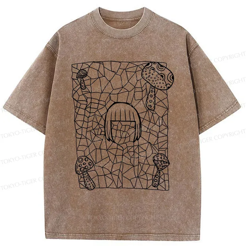 Tokyo-Tiger Mushrooms And Artist Washed T-Shirt