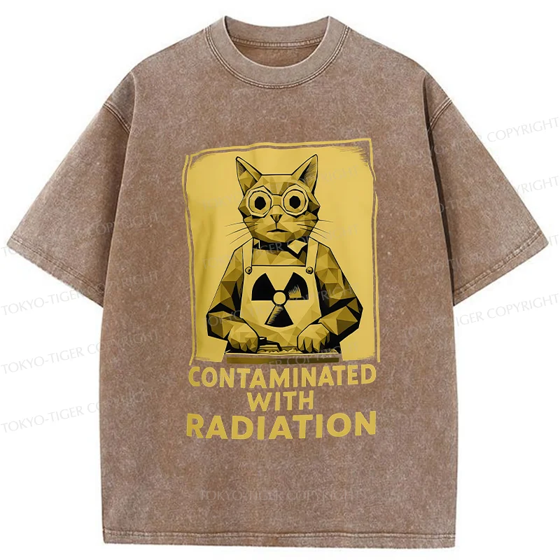 Tokyo-Tiger Mutant Cat Washed T-Shirt