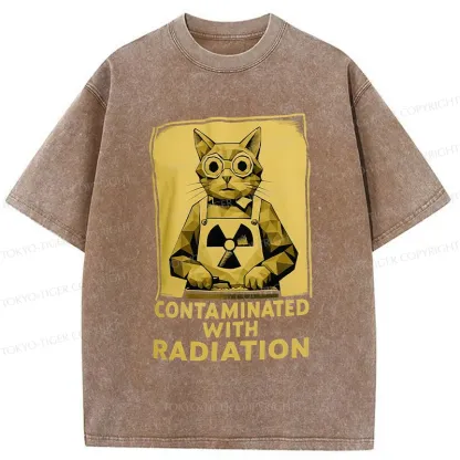 Tokyo-Tiger Mutant Cat Washed T-Shirt