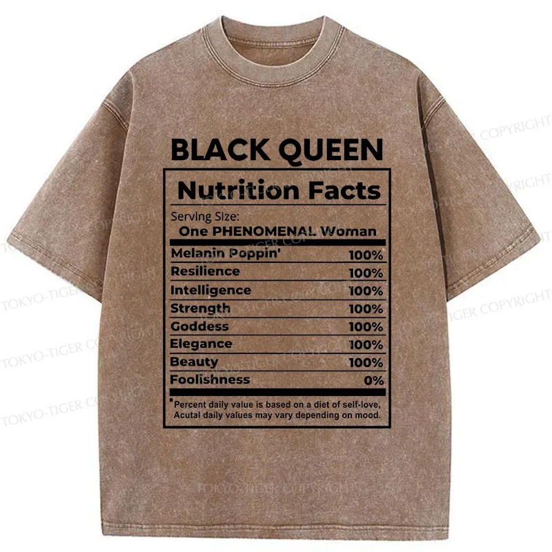 Tokyo-Tiger Queen Ingredients Washed T-Shirt