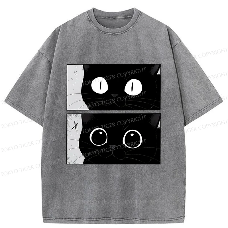 Tokyo-Tiger Become A Cute Cat Washed T-Shirt