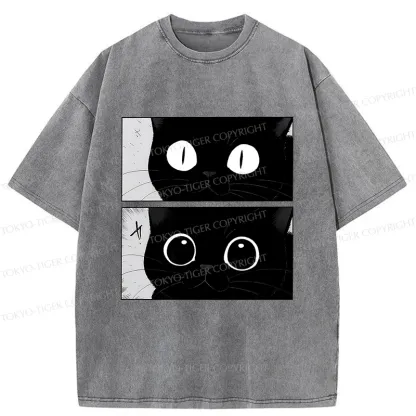 Tokyo-Tiger Become A Cute Cat Washed T-Shirt