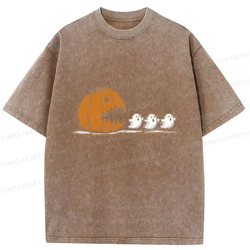 Tokyo-Tiger Halloween Game Washed T-Shirt
