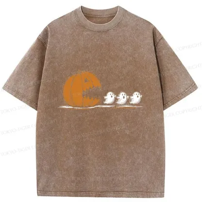 Tokyo-Tiger Halloween Game Washed T-Shirt