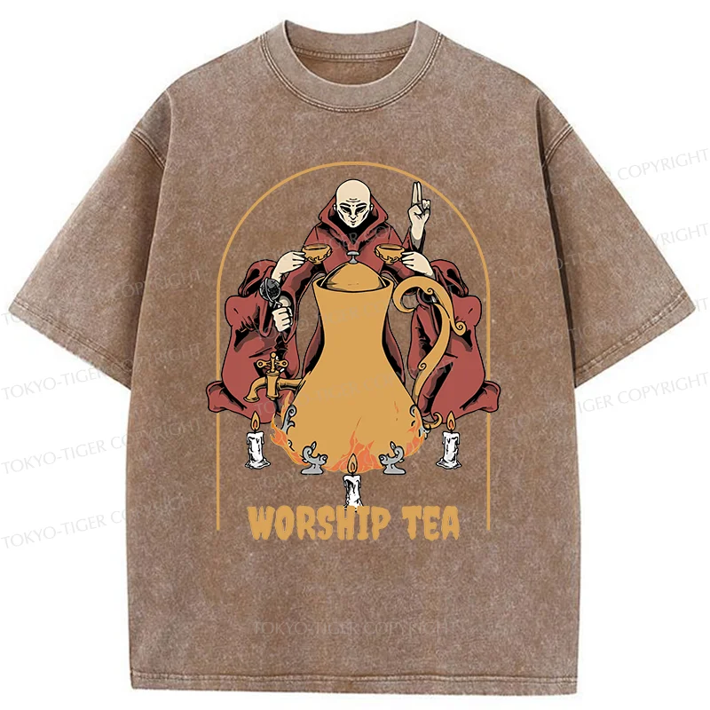 Tokyo-Tiger Tea Ceremony Washed T-Shirt