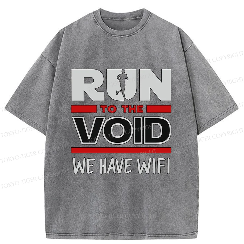 Tokyo-Tiger Funny Run Washed T-Shirt