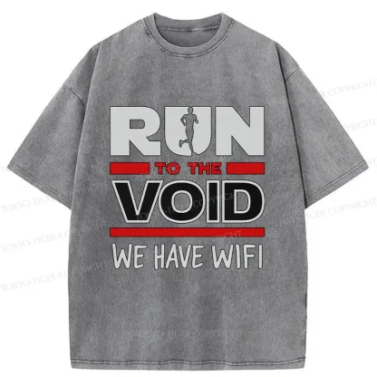 Tokyo-Tiger Funny Run Washed T-Shirt