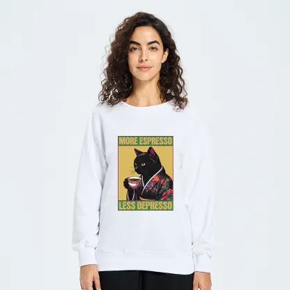 Tokyo-Tiger Up Caffeine Down Depression Classic Sweatshirt