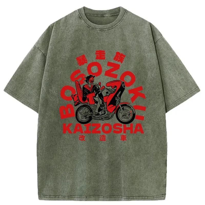 Tokyo-Tiger Bōsozoku Japanese Washed T-Shirt
