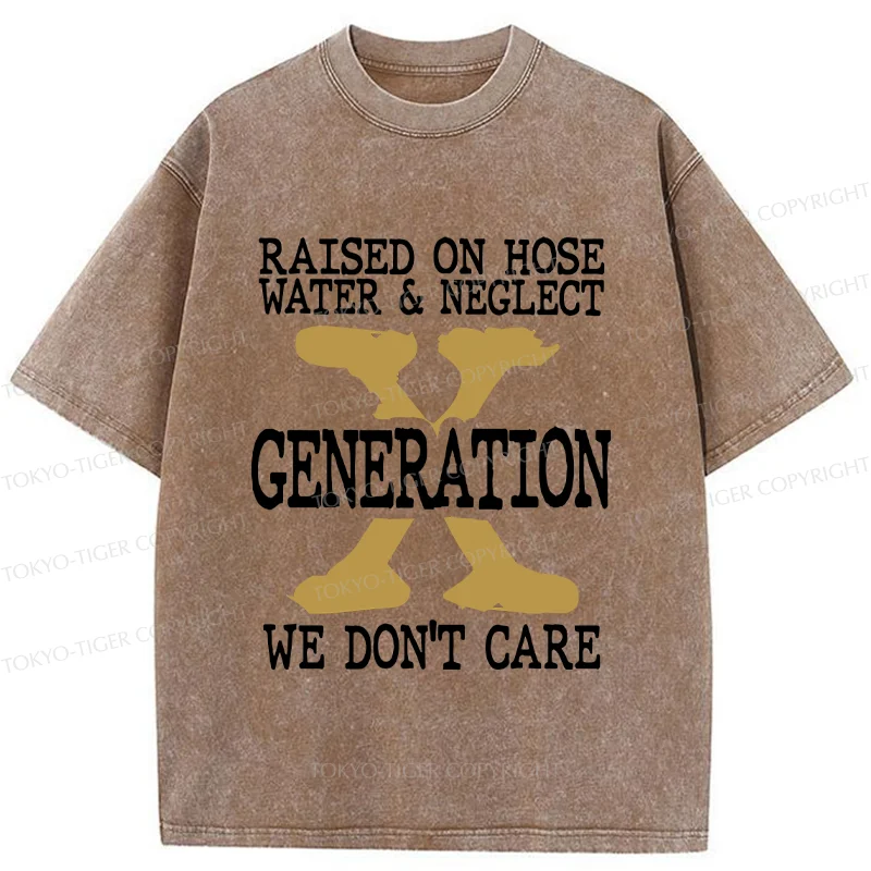 Tokyo-Tiger Generation X Funny Washed T-Shirt