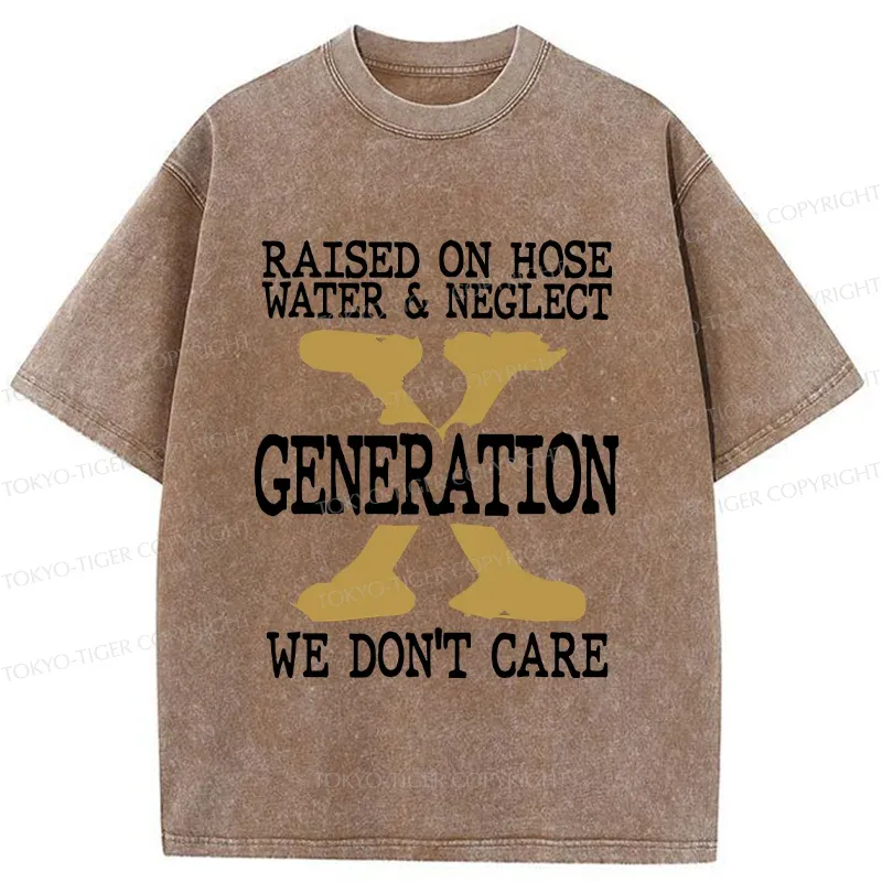 Tokyo-Tiger Generation X Funny Washed T-Shirt