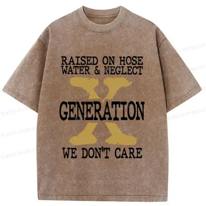 Tokyo-Tiger Generation X Funny Washed T-Shirt