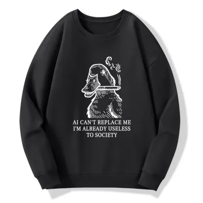 Tokyo-Tiger Smoking Duck Funny Classic Sweatshirt