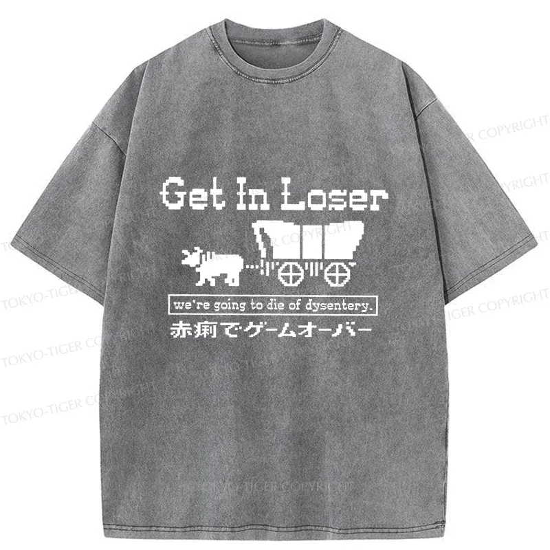 Tokyo-Tiger Died Of Dysentery Washed T-Shirt